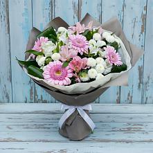 Букет цветов из:  Герберы, Альстромерии и Хризантемы в Бологом