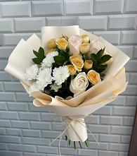 Букет цветов из:  Розы и Хризантемы в Бологом