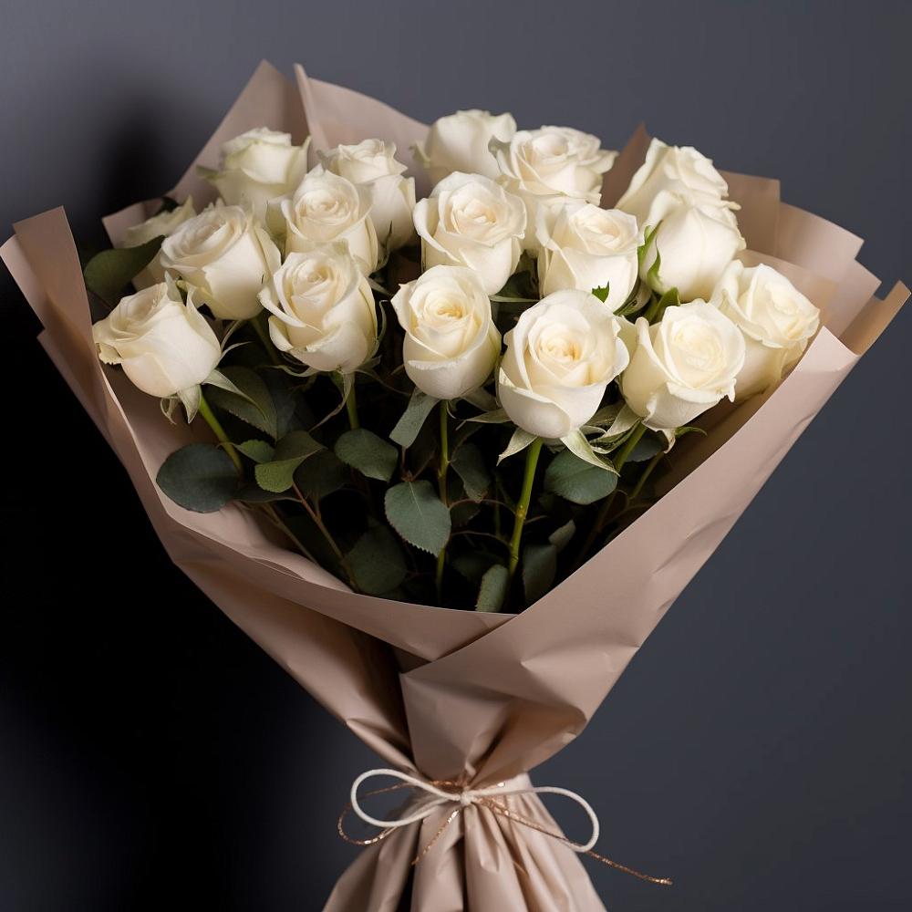 Букет 17 Белых роз в Бологом