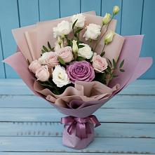 Букет цветов из:  Розы и Лизиантусы в Бологом