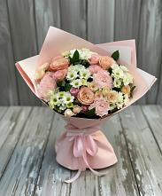 Букет цветов из:  Гвоздики, Розы и Хризантемы в Бологом