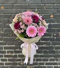 Букет цветов из:  Герберы и Хризантемы в Бологом