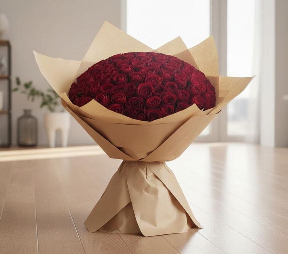 Букет 101 Красная роза в Бологом