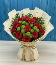 Букет цветов из:  Розы и Хризантемы в Бологом