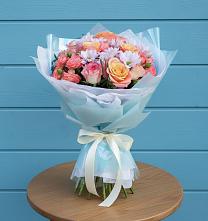 Букет цветов из:  Хризантемы и Розы в Бологом