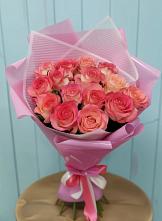 Букет 15 Розовых роз Равель в Бологом